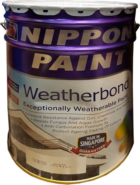 It has innovative sunblocked technology that reduces surfaces temperature and making the interiors of the house cooler. NIPPON PAINT WEATHERBOND 20L 1195 COLOURS | Exterior ...