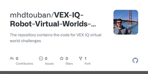 Github Mhdtouban Vex Iq Robot Virtual Worlds Challenges The Repository Contains The Code For