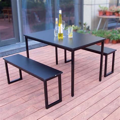 Home design ideas > chair > modern kitchen tables and chairs. NEW MODERN KITCHEN TABLE & 2 BENCH SEATS CHAIRS DINING ...
