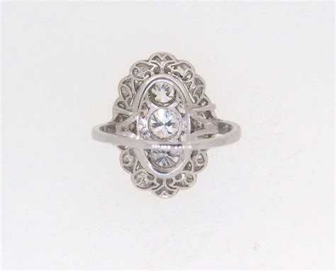 Edwardian Diamond Cluster Ring Berridges Jewellers Ipswich Vintage Shop
