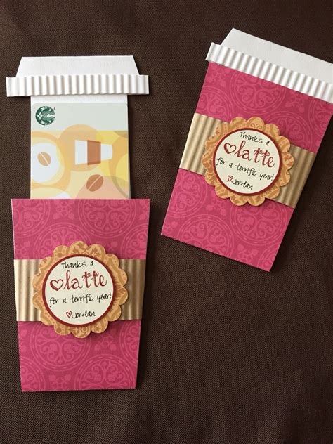 What are good gift card ideas. End of year teacher gifts Coffee gift card holders ...