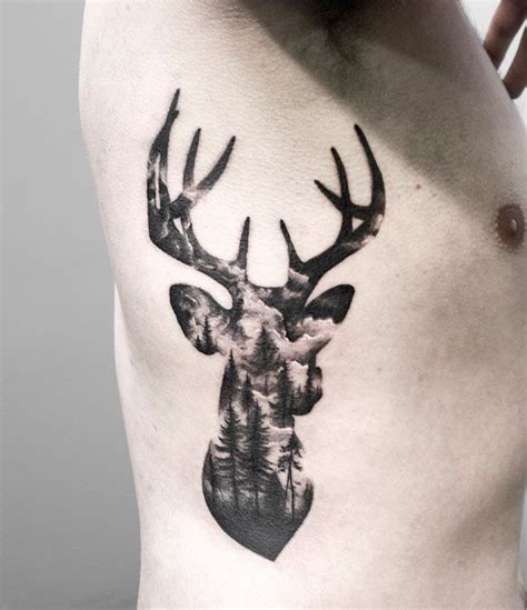 Double Exposure Stag Deer Tattoo By Shirmaineanne At Soular Tattoo