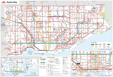 Ttc carte de bus Ttc carte routière de Toronto Canada