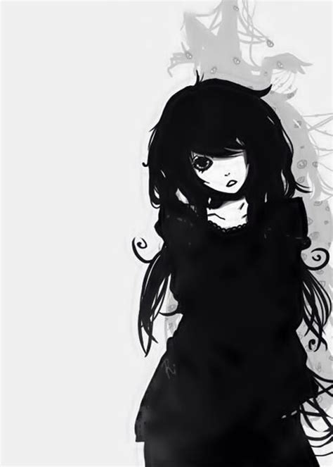 Mysterious Girl Black And White Anime Drawing ♚ ɑղíʍҽ
