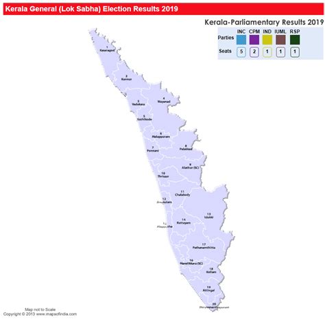 Visit mapsofindia.com/parliamentaryconstituencies/ for live updates, latest election news and election schedule for 2019 general (lok sabha) elections. Kerala General (Lok Sabha) Election Results 2019, 2014 ...