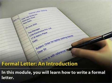 class  english formal letter  introduction youtube