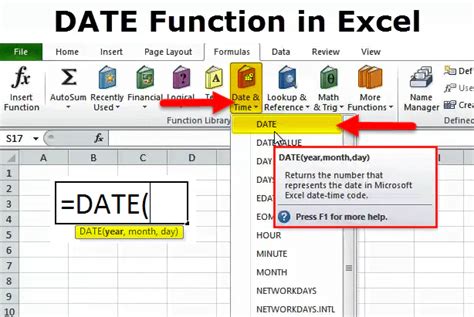How To Use Date Function In Ms Excel Its