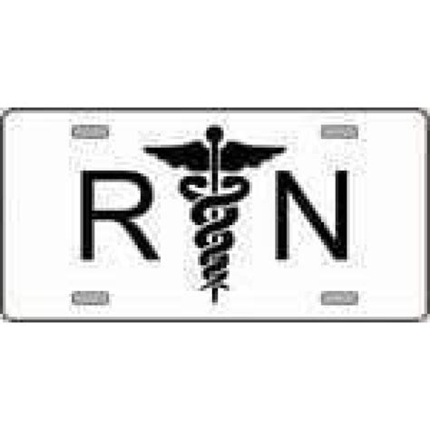 Rn Registered Nurse Logo Emblem License Plate Ultimate Flags