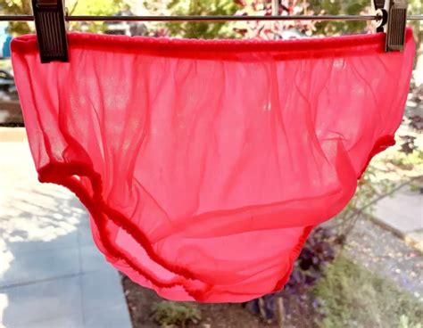 Vintage All Sheer Neon Pink 60s Panties Vtg Nylon Underwear Sheer Crotch 💋 1999 Picclick