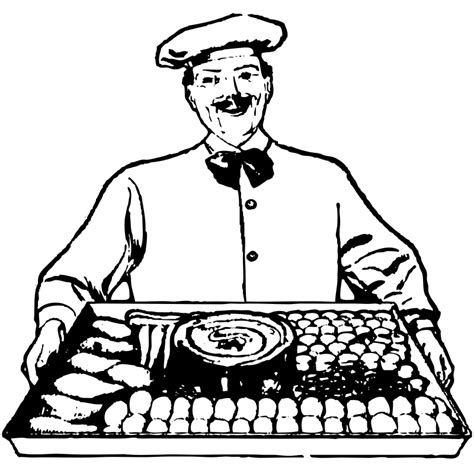 Picture Of Cartoon Chef Outline Library Of Chef Black And White Picture