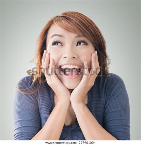 Excited Happy Asian Girl Face Closeup Stock Photo 227901004 Shutterstock