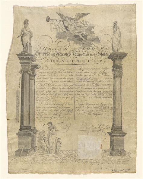 Masonic Certificate By Amos Doolittle Buy Fine Art Print