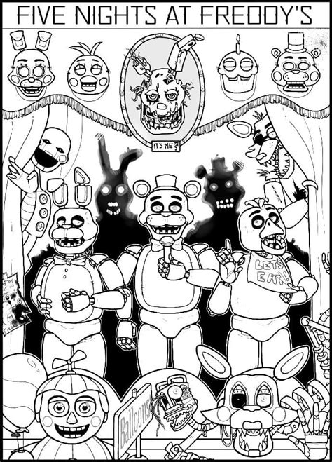 Five Nights At Freddy S Coloring Pages Print For Free Images Fnaf Coloring Pages