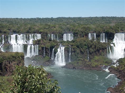 무료 이미지 경치 자연 형성 관광 여행 물줄기 휴가 Wasserfall 이구아 쿠 파라나 브라질 물 특징