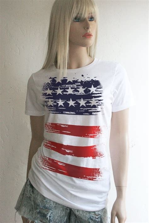 American Flag T Shirt Flag Shirt By Southerngirlapparel On Etsy