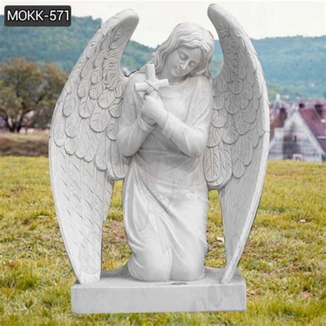 New Design White Marble Angel Memorials Headstone For Sale MOKK YouFine Sculpture