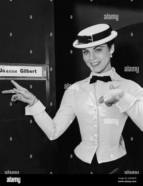 Red Garters Joanne Gilbert On Set 1954 Stock Photo Alamy