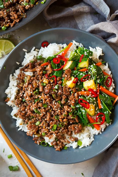Marinated, then grilled or fried and served with a vibrant, crunchy salad. Korean Beef Bowls - Cooking Classy