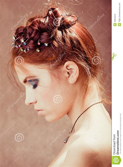 Young Girl With Red Hair Stock Photo Image Of Beautiful