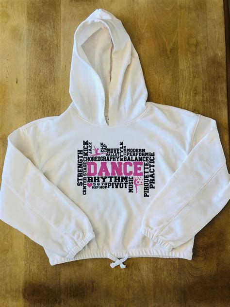 Girls Dance Theme Cropped Hoodie Custom Options Available Etsy