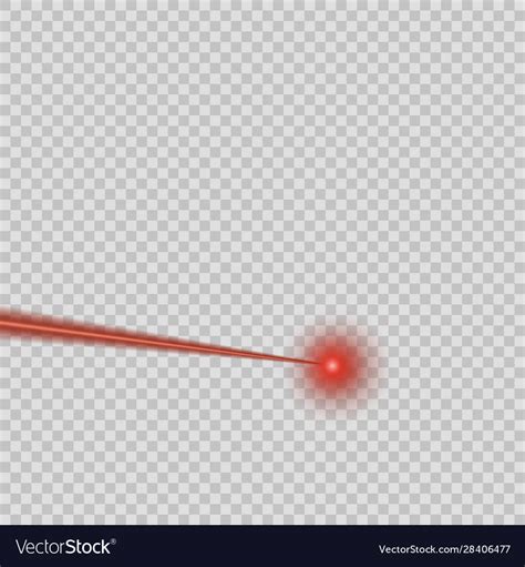 Red Laser Beam On Isolated Transparent Background Vector Image