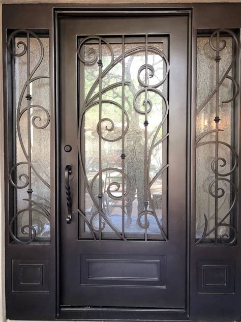 Entry Doors With Sidelights Single Wrought Iron Phoenix Valley Artofit