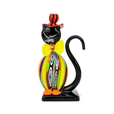 Murano Glass Cat Figurine 6 Hand Made In Italy T Etsy