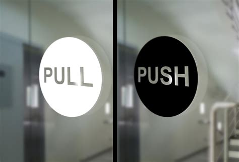 Push Pull Stickers For Door Push Pull Door Sign Push Pull Etsy In