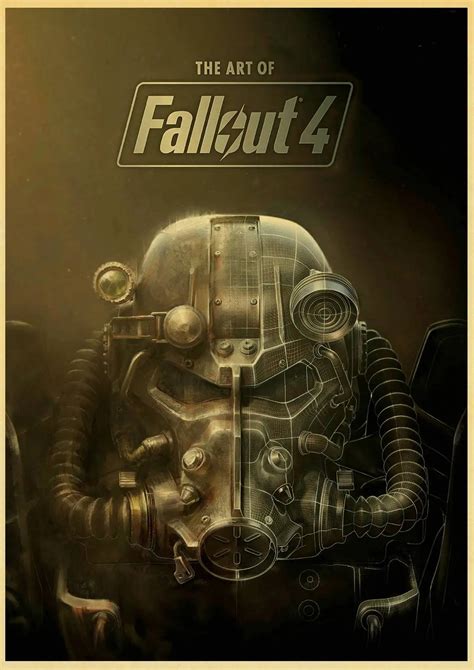 Game Fallout 4 Poster Kraft Paper Clear Painting Retro Style Home Wall