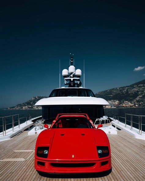 there s no better way of flaunting your wealth than loading a ferrari f40 onto your superyacht