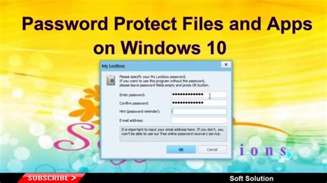 How To Password Protect Files And Apps On Windows 10 Youtube