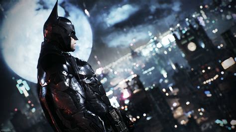 Download The Dark Knight Over Gotham City Wallpaper