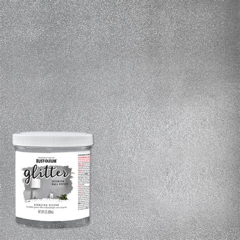 Rust Oleum Specialty 28 Oz Sterling Silver Glitter Interior Paint 2