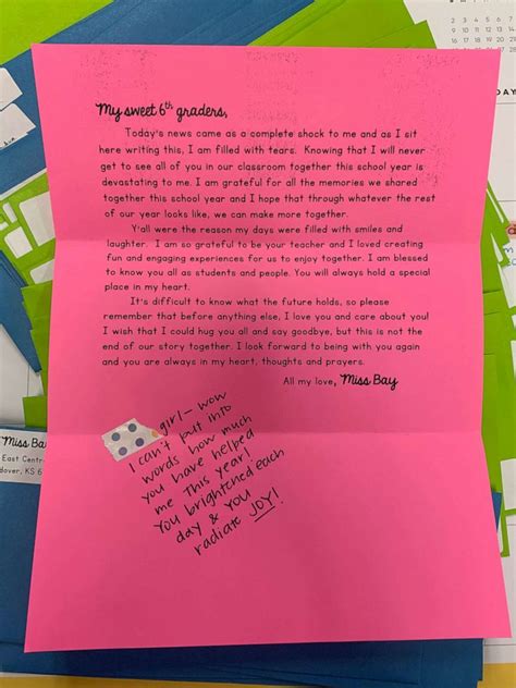 Teacher Writes 100 Letters To Her Students After School Shuts Down For
