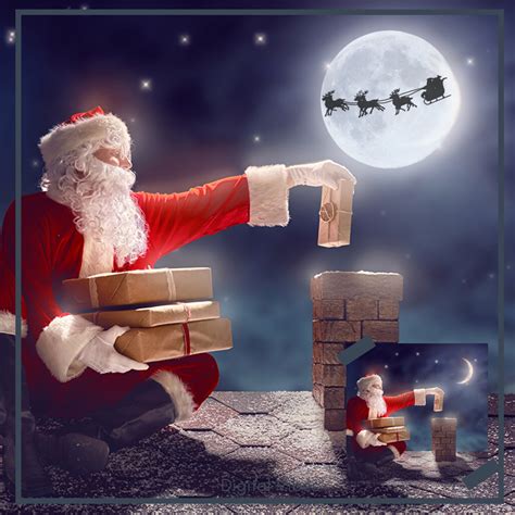 10 Flying Santa Overlays Christmas Overlays Photoshop Etsy
