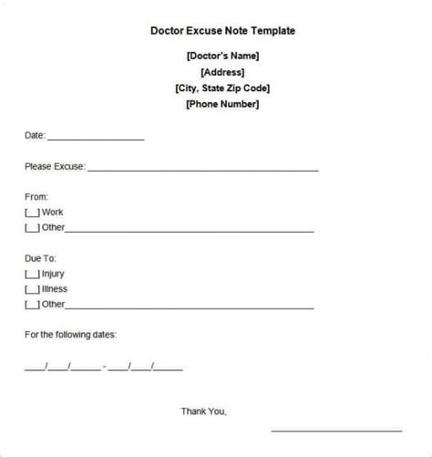 Free Printable Doctors Excuse TUTORE ORG Master Of Documents