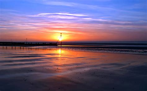 Free Download Sunset Beach In Norfolk Desktop Wallpaper 1680x1050 For