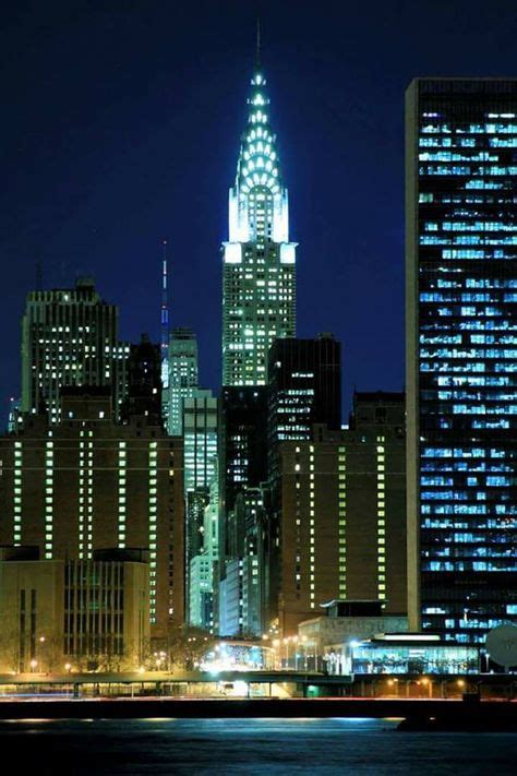 Chrysler Building At Night Manhattan Skyline City Chrysler Building