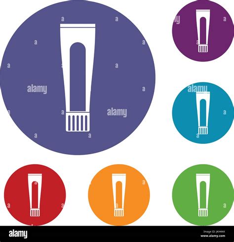 toothpaste tube icons set stock vector image and art alamy