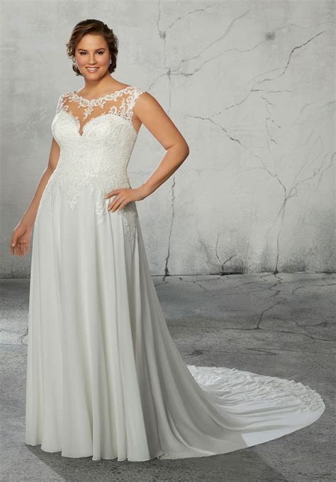 With textured skirt from stella york is a masterpiece!. Ramona Plus Size Wedding Dress | Morilee