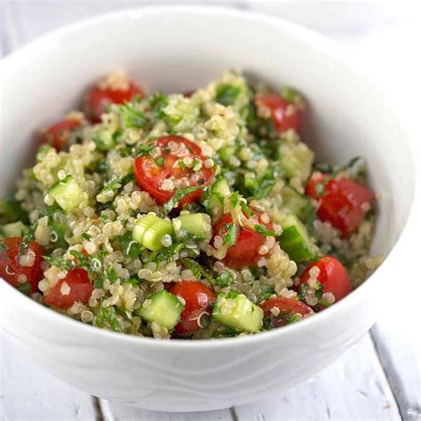 Healthy Quinoa Tabbouleh Is Packed With Protein Fresh Vegetables And