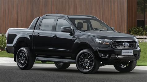 2021 Ford Ranger Black Double Cab Hd Wallpaper Background Image