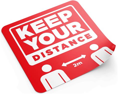 Social Distancing Floor Sticker Pack Keep Your Distance 2m Floor Signs