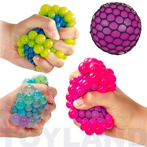 Squishy Mesh Stress Balls Non Toxic Rubber Sensory Balls Ideal For Stress And Anxiety Relief