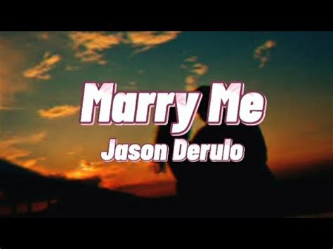 Marry me is a song by american recording artist jason derulo, released as the second single in the us and canadian markets (third overall) from his third studio album, tattoos (2013) (us version titled talk dirty). Marry Me | Jason Derulo - YouTube