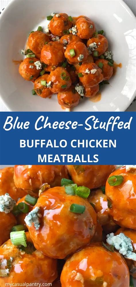 Tender Chicken Meatballs Loaded With All The Favorite Buffalo Flavors Perfect For Game Day