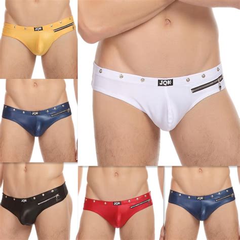 Gay Men Underwear Jockstrap Leather Mens Thongs G Strings Thongs Rivet