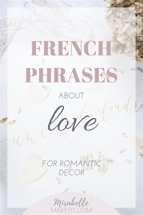 French Phrases About Love For A Truly Romantic Home — Mirabelle Makery