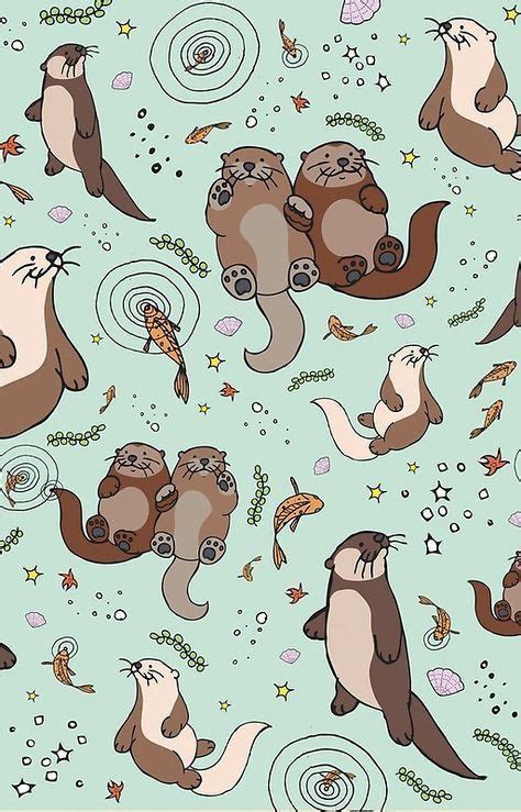 Pin By Jelly Bean On Wallpaper Otter Illustration Otters Cute Otter Art