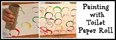 Painting flowers with toilet paper rolls. Painting with Recycled Bathroom Items - The Resourceful Mama